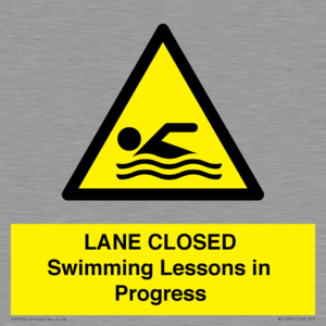 LANE CLOSED Swimming Lessons in Progress